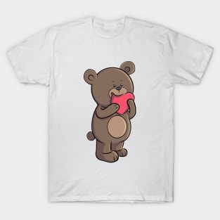 Teddy bear eating the valentine's day T-Shirt